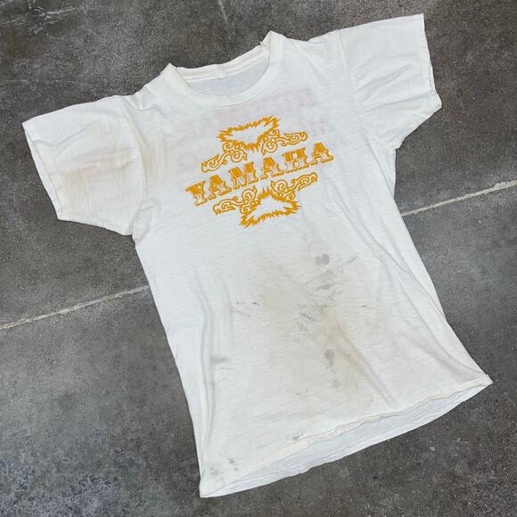 Vintage 70's Yamaha Ridgmar Motor Co Fort Worth Texas T-Shirt Medium - Picture 2 of 6